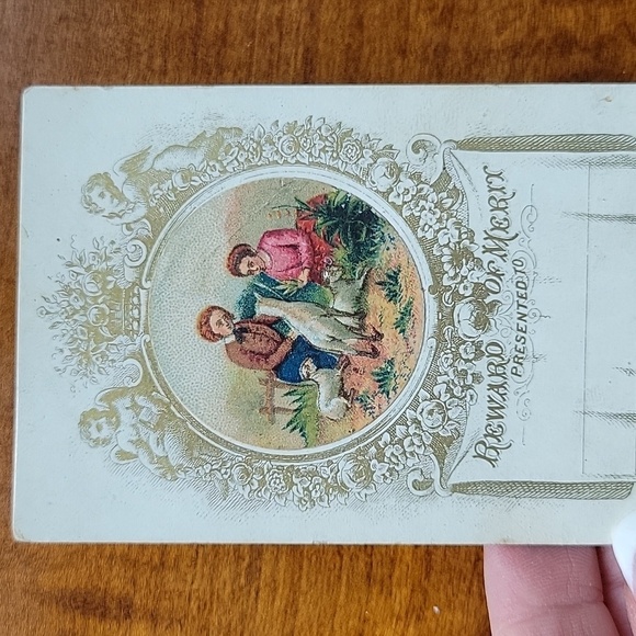 19TH CENTURY REWARD OF MERIT CARDS, SET OF THREE - Picture 3 of 7